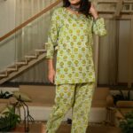 collection *🎉 NEW COLLECTION🎉 🍁 Trending Top & Bottom Night Suit Sets in Pure Cotton Cambric Hand Block & Jaipuri Printed 🍁 💫COTTON TOP💫 Size. Bust. Shoulder. Sleeve S 38 15.5 17 M 40 16 17 L 42 16.5 17 XL. 44 17 17 XXL 46 17.5 17