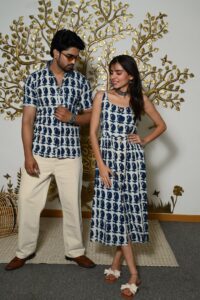 New collection of Bagru hand block printed cotton one piece

🔺 Elastic in back 
🔺 Adjuster in Sleeves 
🔺 All Buttons are openable 