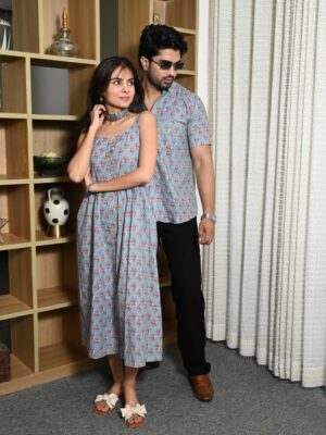 New collection of Bagru hand block printed cotton one piece 🔺 Elastic in back 🔺 Adjuster in Sleeves 🔺 All Buttons are openable