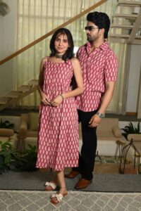 New collection of Bagru hand block printed cotton one piece

🔺 Elastic in back 
🔺 Adjuster in Sleeves 
🔺 All Buttons are openable 