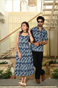 New collection of Bagru hand block printed cotton one piece

🔺 Elastic in back 
🔺 Adjuster in Sleeves 
🔺 All Buttons are openable 